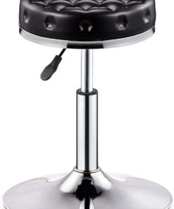 Tabouret sur roulettes Salon Tabourets de Bar en Métal Cuir Artificiel Tabouret de Bar Cuisine Salle à Manger Balcon Entreprise Réception Salon de Beauté Tabouret de Bar (Couleur: A, Taille: