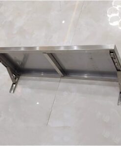 Table Murale Pliable avec Supports métalliques pour Cuisine, Salle à Manger, Bar, Maison, Design à Feuilles Verticales, Support en métal 120 x 40 cm