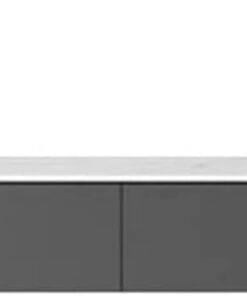 Étagère TV Murale Console de Centre Divertissement Minimaliste Moderne Meuble TV Suspendu en placage Dalle