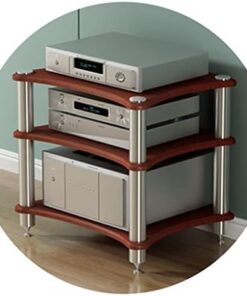 Support d'enceintes HiFi à 3 Niveaux pour Meuble TV et amplificateur - Meuble d'équipement audiovisuel