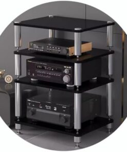 Support HiFi avec Pieds amortisseurs pour Composants Audio et vidéo - Support HiFi 2/3/4 Niveaux, Support pour Tourne-Disque et Meuble