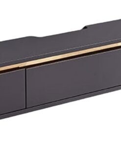 Meuble TV Suspendu Moderne avec 2 Tiroirs Meuble TV Mural avec Rangement étagère Audio/vidéo pour Le Salon Étagère de télévision Flottante avec Porte à Bascule.(Gray,120x24x20CM/47.2x9.4x7.9IN)