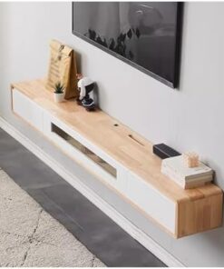 Générique Meuble TV Flottant, Meuble TV Flottant, Meuble TV Mural, Meuble Suspendu pour Salon, Meuble TV Flottant, Banc de Rangement pour TV, Deux tiroirs (120 cm/47,2 Pouces)
