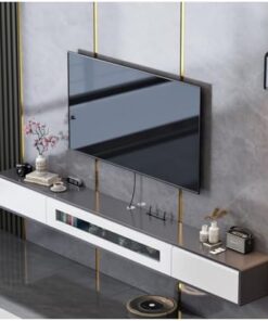 Générique Meuble TV Flottant, Meuble TV Mural avec Trois tiroirs et Verre, Plusieurs Tailles, capacité de Charge de 200 kg, Console multimédia TV cachée, Grand Meuble de Rangement pour la Maison pour