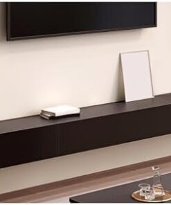 Meuble TV flottant blanc avec tiroirs, meuble TV mural, étagère de console multimédia moderne, centre de divertissement de salon, banc de rangement TV en bois pour chambre à coucher, entière