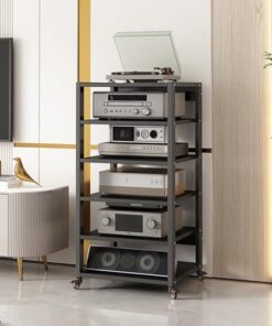 Support multimédia Multicouche, Meuble de Rangement multimédia pour Support HiFi, Meuble de cinéma Maison Moderne, Meuble de Composants AV, étagère d'angle pour téléviseur, Support stéréo, t