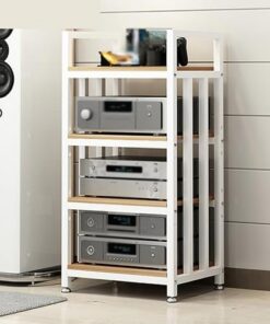 Support d'angle AV réglable, adapté aux préamplificateurs Phono, aux Meubles TV en Bois, aux Supports TV, aux centres de Divertissement et aux Tours de Rangement multimédia.