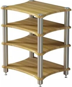 Étagère pour amplificateur de 85 cm de Haut/étagère Audio-vidéo, Support Robuste pour 4 Composants Audio Learys, Lecteur de disques d'affichage de Grande capacité, récepteur stéréo pour mais