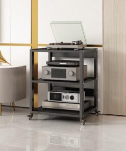 Support multimédia Multicouche, Meuble de Rangement multimédia pour Support HiFi, Meuble de cinéma Maison Moderne, Meuble de Composants AV, étagère d'angle pour téléviseur, Support stéréo, t