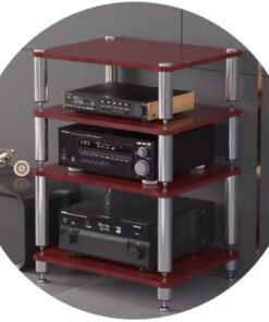 Support HiFi avec Pieds amortisseurs pour Composants Audio et vidéo - Support HiFi 2/3/4 Niveaux, Support pour Tourne-Disque et Meuble