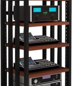 Étagère pour rack HiFi Étagère pour tourne-disque Étagère pour amplificateur à 5 niveaux Étagère pour haut-parleurs avec étagères réglables Étagère multimédia Étagère pour imprimante Étagère