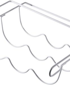 VICASKY Étagère de Rangement en Métal Blanc pour Réfrigérateur, Porte-Bouteilles et Canettes, Gain de Place sous Meubles Installation Facile