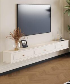 Meuble TV mural Meuble TV Meuble TV, Support TV flottant, Étagère audio/vidéo murale à usage domestique, Centre de divertissement flottant avec rangement, Centre de divertissement moderne, S