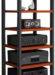 Générique Support multimédia Autonome, Support Audio à 3 Niveaux, Support Tour pour Lecteur, Support Audio avec roulettes, Hauteur réglable pour Salle d'enregistrement de Jeux