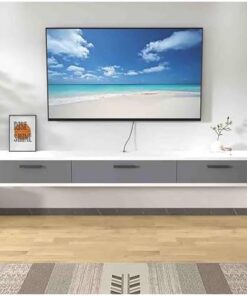 Meuble TV Flottant, Support Mural pour Centre de Divertissement, Console multimédia sous TV avec Rangement pour Salon (120 cm/47 Pouces)