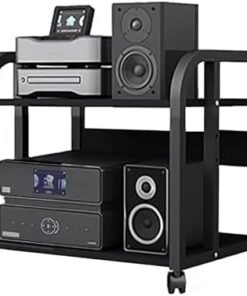Générique (FR:Support multimédia AV Mobile, Support Audio Portable, Meuble stéréo Ouvert avec étagères réglables, Grand Meuble stéréo Multifonction, Meuble de Rangement multimédia (Taille : 2 Nivea