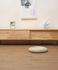 Meuble TV sans Assemblage, Portes coulissantes, Meuble TV en Bois, Console multimédia, Table TV, Centre de Divertissement pour téléviseurs jusqu'à 75 Pouces (Couleur : Couleur Bois, Taille :