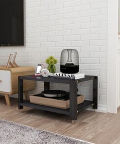Support de composant Audio de récepteur AV Centre de Divertissement TV d'angle Support de Tourne-Disque Moderne du Milieu du siècle - Support de Rack Audio stéréo Blanc crème pour Salle d'en