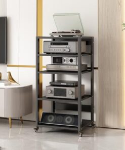 Support multimédia Multicouche, Meuble de Rangement multimédia pour Support HiFi, Meuble de cinéma Maison Moderne, Meuble de Composants AV, étagère d'angle pour téléviseur, Support stéréo, t