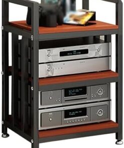 Ce Meuble TV en Bois en Forme de Cactus est doté d'étagères réglables, d'un Support d'angle pour appareils Audio-vidéo et Convient aux colonnes Phono et stéréo. Son Design Compact est idéal