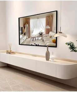 Générique Meuble TV Flottant Long, Meuble TV Mural, étagères TV murales avec tiroirs de Rangement, Console multimédia de Divertissement Moderne, Grand Banc TV pour Salon (180 x 24 x 20 cm)