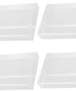 HEMOTON 4pièces Lot de Boîtes Transparentes Plastique pour Cassettes Audio Étui de Rangement Vintage Multifonctionnel pour Maison Bureau et Collection Musicale