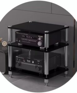 Support HiFi avec Pieds amortisseurs pour Composants Audio et vidéo - Support HiFi 2/3/4 Niveaux, Support pour Tourne-Disque et Meuble