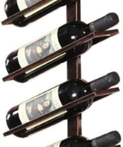 Casier à vin Mural, Support pour 4/6/8 Bouteilles, Support de Rangement pour Bouteilles de vin, Support à vin Vertical Suspendu pour Bar, Cave à vin, Cuisine, décoration d'intérieur en métal