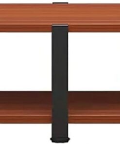 Présentoir Audio Support Audio Sur Pied Étagères Rack de Stockage Audio Vidéo Meuble TV D'angle Mobile Tour de Son D'angle pour Salon Bureau Chambre Studio D'enregistrement.(Walnut,120x34x50cm)