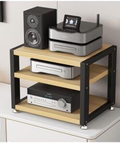 Étagère pour imprimante, étagère, meuble stéréo, support HiFi, étagère de rangement pour composants stéréo de divertissement, étagère à assiettes, étagère de rangement, meuble multimédia pou