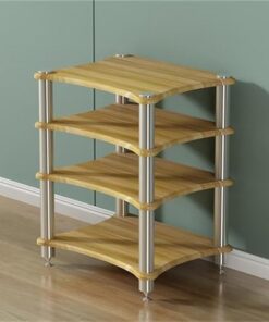 Support stéréo Robuste, Support Audio, Armoire stéréo, Support stéréo et Supports avec Pieds, Support multimédia AV, Armoire à Composants, étagère Audio-vidéo pour cinéma à Domicile, Bureau,