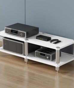 Étagère AV ShelfAudio Hifi - Support multimédia AV pour jeux vidéo - Tour de rangement pour projecteur, console de jeu, TV Box - Support de lecteur CD stéréo avec étagères audio-vidéo