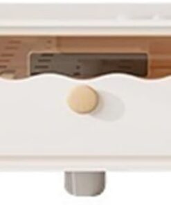 Étagère TV Murale Coin Arrondi Blanc Meuble TV Moderne Minimaliste Salon Maison 3 pièces cloison tiroir de Rangement