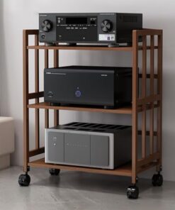 Étagère DVD, Support multimédia avec roulettes, étagère de Jeu, Support multimédia AV, étagère d'angle, Support TV d'angle Mobile, Meuble d'affichage Audio pour lecteurs DVD/décodeurs de câb