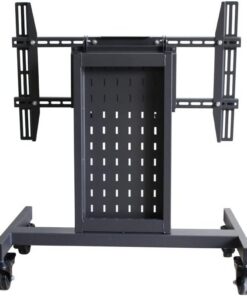 FBSHAD Meuble de télévision, Carte de télévision TV Rolling Mobile TV pour Les téléviseurs de 40 à 70 Pouces, Support de Chariot télévisé réglable en Hauteur avec Roues, Angle de Vision réglable à 30
