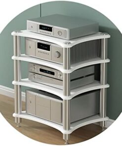 Unité d'angle pour Serveur AV, Meuble/Rack/Support Tour en Bois à 1-4 Niveaux pour Lecteur CD, Convient pour la Maison/Le Bureau/la vidéo/Le DJ/Le cinéma.
