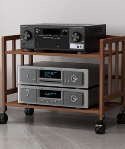 Support multimédia AV avec roulettes, étagère pour Console de Jeux vidéo, étagère stéréo à 2/3/4/5 Niveaux, Tour Audio, étagères réglables, étagère d'angle pour Salle d'enregistrement, théât