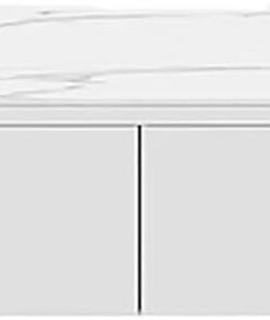 Meuble TV Flottant À Fixation Murale Support De Télévision Support Tv Pour Console Multimédia Murale En Bois Étagère TV Murale Avec 2 Tiroirs Avec Grand Espace Avec Trou Pour Câble Pour Le Salon LED(W