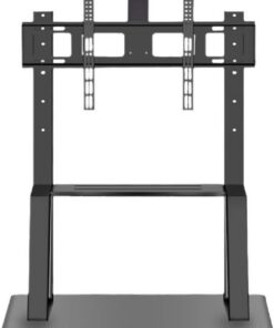 Meuble TV pour Salle à Manger, Meuble TV Mobile pour téléviseurs de 32 à 75 Pouces, Chariot TV à roulettes réglable en Hauteur avec étagère multimédia et roulettes, supporte Jusqu'