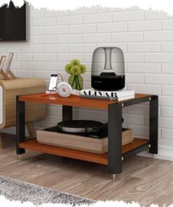 Meuble Audio HiFi à 2, 3 ou 4 Niveaux, Meuble de Rangement multimédia AV, Tour Audio, Support pour Lecteur DVD, étagère en Bois et Cadre en Acier, Meuble pour Composants stéréo