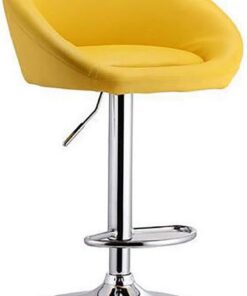Bar Chair Tabouret de Bar réglable Moderne avec Dossier, Chaise ottomane, siège rembourré Doux, Repose-Pieds de Chaise de Bar pivotante en Cuir PU, Cadre en métal Robuste, tabourets de Bar pour