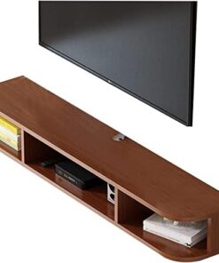 Générique Meuble TV Mural, Support TV Flottant, étagère TV Flottante, étagère de Rangement multimédia TV Murale, étagère décodeur pour Salon chambre/120 cm/a