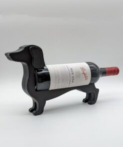 Casier à vin en forme de teckel – Design élégant et fonctionnel pour bouteilles de 500 ml/750 ml – 21,8 x 14,5 x 5,8 cm
