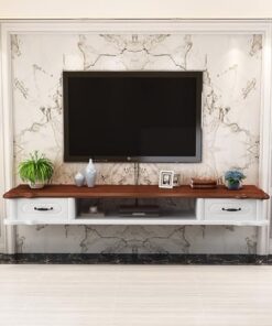 Meuble TV suspendu, meuble TV flottant en bois, meuble TV mural, étagère TV flottante, étagère audio-vidéo, grand banc de rangement pour salon, armoire murale de rangement pour chambre à cou