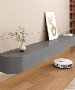 Générique Meuble TV Flottant Moderne avec Portes et tiroirs pour Salon, Chambre à Coucher avec Grand Espace de Rangement (Kaki, 160 cm)