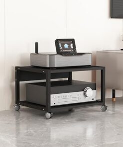 Étagère audio/support audio, support stéréo, support de console de jeu, étagère DVD, support d'angle en V, tour de support moderne du milieu du siècle, pour salon, salle d'enregistrement de jeu