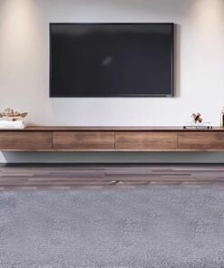 Générique Meuble TV Flottant avec 2 tiroirs, étagère Murale en chêne pour TV, Audio et vidéo, Console pour Meuble TV multimédia pour Salon, Chambre à Coucher (Marron)