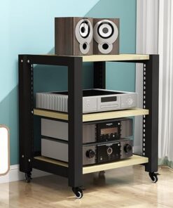 Étagère de Jeu, Support pour Tourne-Disque, Support stéréo, Support Audio, vitrine CD DVD, Support multimédia AV, étagère d'angle avec étagères en Bois pour projecteur, Lecteur DVD PS5, Cons