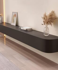 Meuble de Rangement Mural pour téléviseur avec Porte Grand Banc de Rangement pour téléviseur pour Salon et Bureau Meuble TV Flottant Moderne avec tiroir Meuble TV élégant pour Appartements (