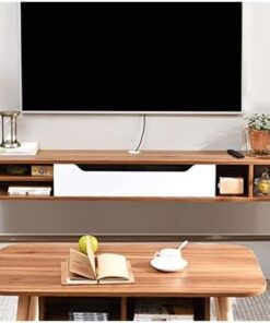 Générique Meuble TV Flottant Étagère TV Murale en Bois Meuble TV Flottant Centre de Divertissement Console multimédia Meuble de Rangement Meuble TV Suspendu Composant pour Salon